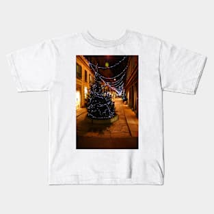 Milan. A Night Street with a Christmas Tree. 2010 Kids T-Shirt